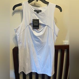 Boston Proper So Sexy Sleeveless cutout tank top. White NWT